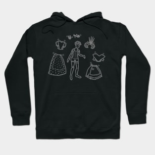 Paper Doll Sketch - "Alice Through the Looking-Glass" Graphic Hoodie